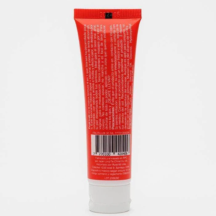 Lubricante 4 en 1 FrutiLub Frutilla 30ml - Sabroso, Suave e Híbrido 2