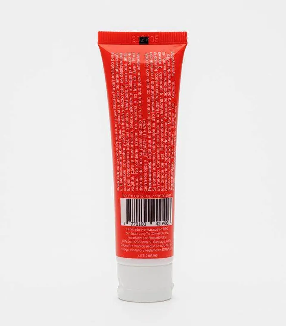 Lubricante 4 en 1 FrutiLub Frutilla 30ml - Sabroso, Suave e Híbrido 2