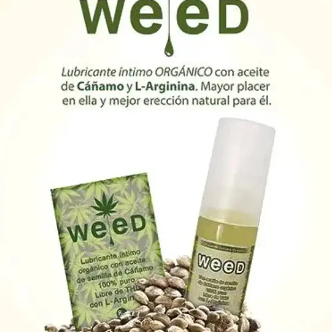 Lubricante Estimulante WEED 50ml - Con Aceite de Cáñamo y L-Arginina 2