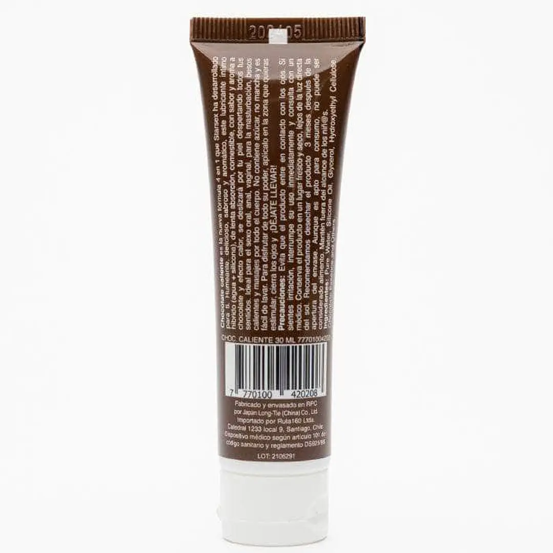 Lubricante 4 en 1 Chocolate Caliente Starsex 30ml - Saborizado y Térmico 2