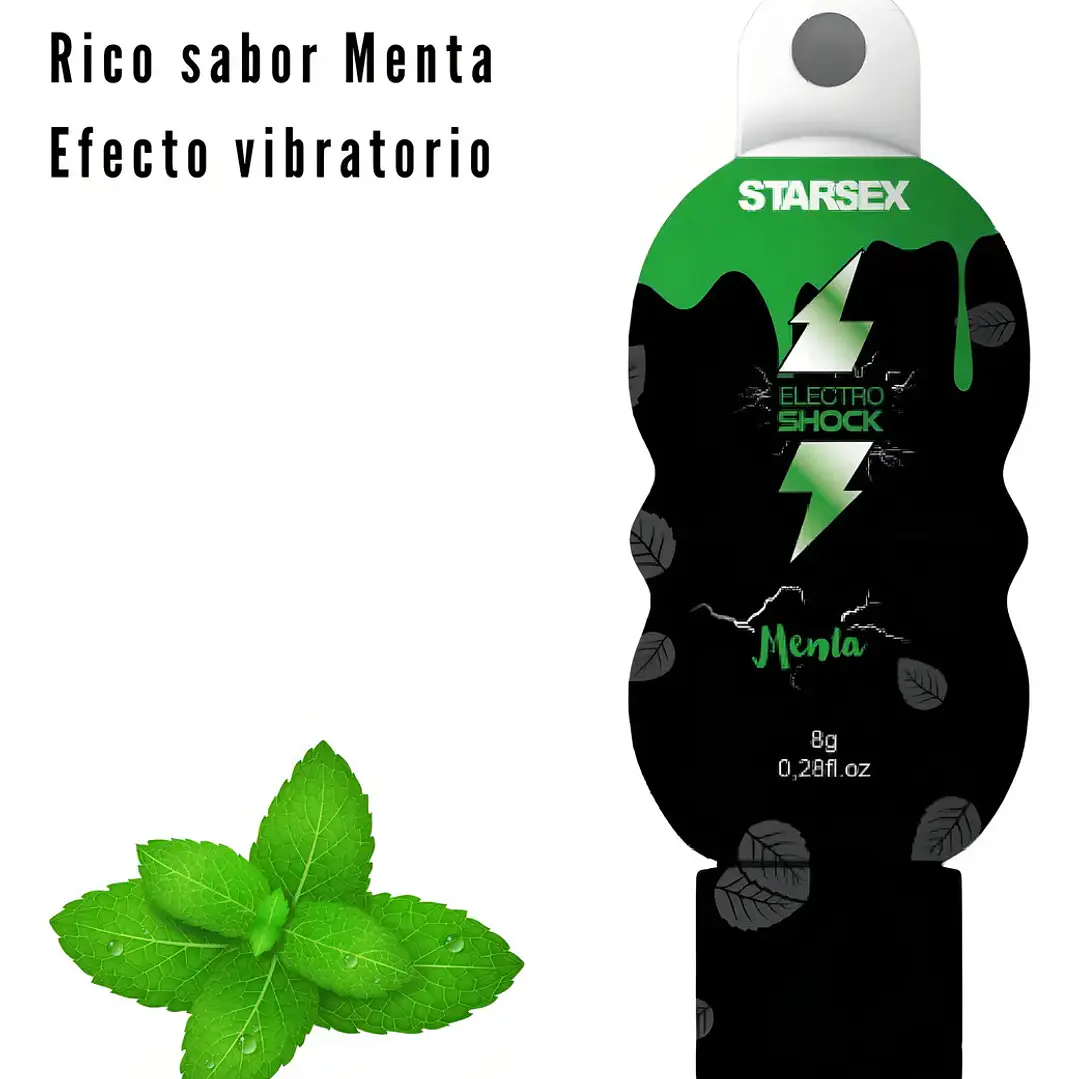 Gel Estimulante Electro Shock Menta 8g - Efecto Vibración Líquida 2