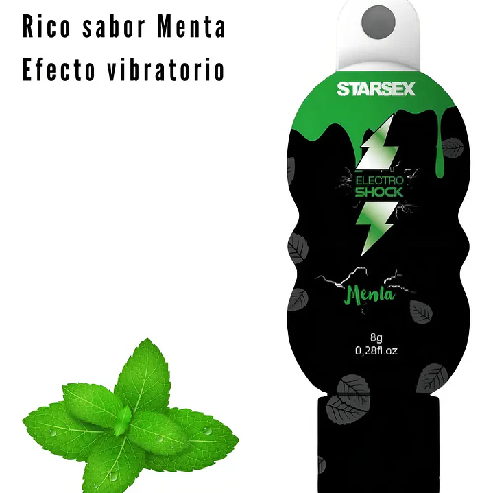 Gel Estimulante Electro Shock Menta 8g - Efecto Vibración Líquida 2