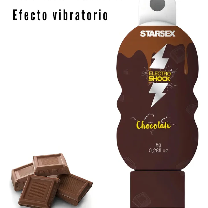Gel Estimulante Electro Shock Chocolate 8g - Efecto Vibración Líquida 2