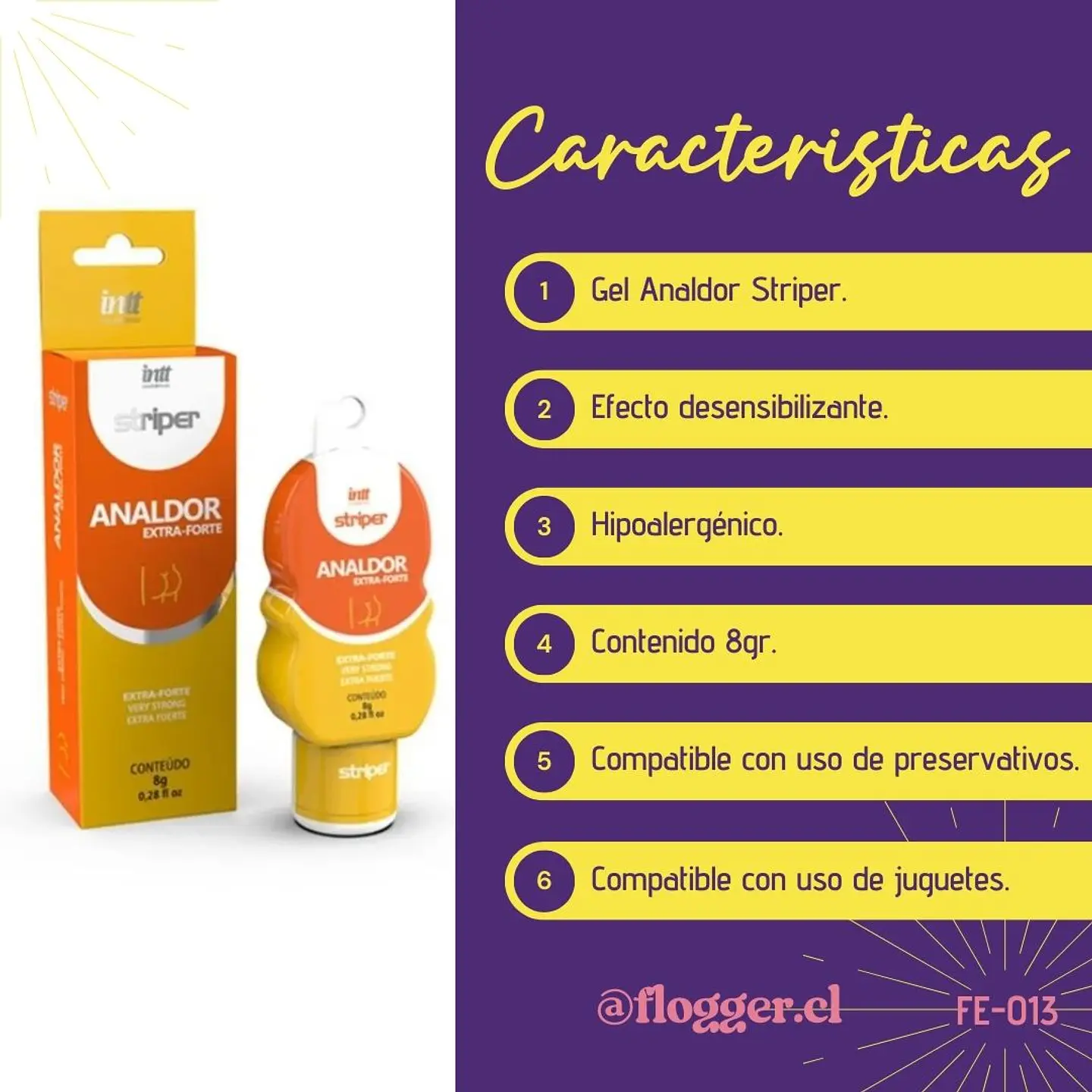 Gel Anal Desensibilizante Striper Analdor 8g - Efecto Adormecedor Suave 4