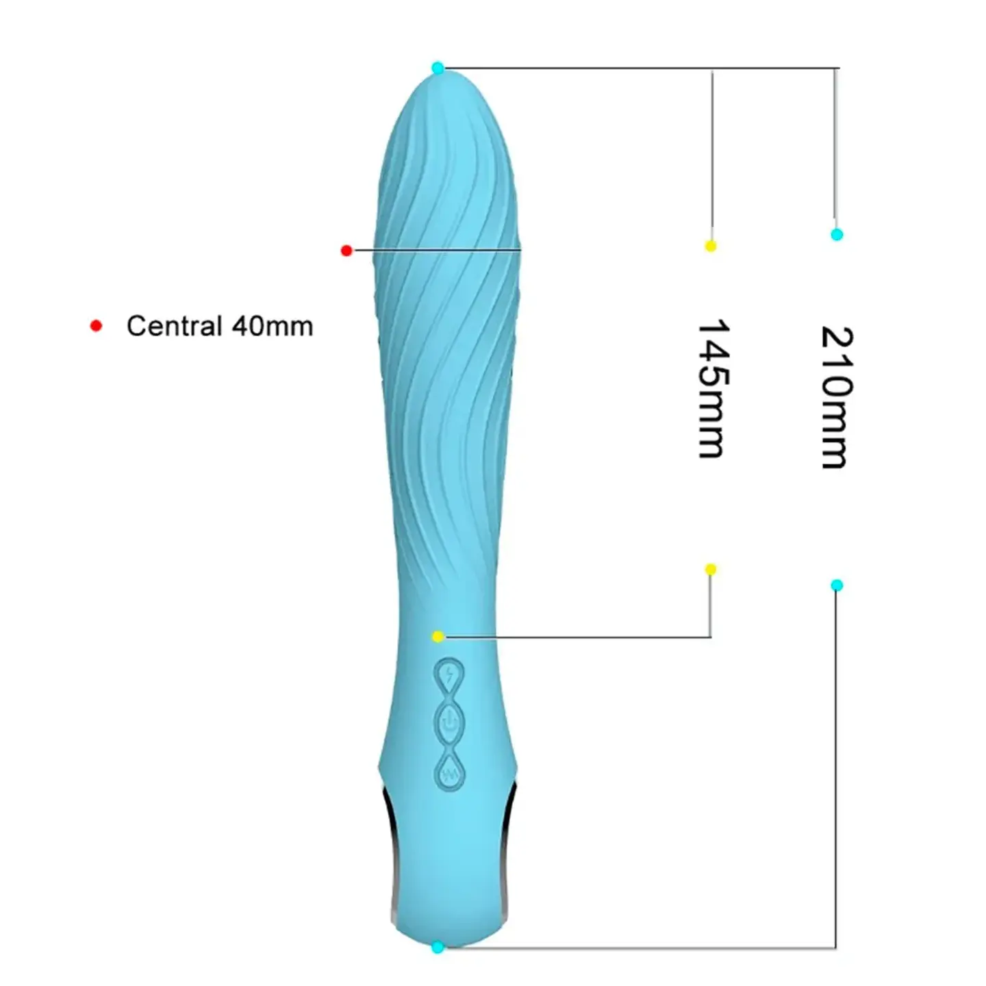 Vibrador en Espiral Electra con Electroshock - 21 cm, Silicona Médica y 10 Modos 3