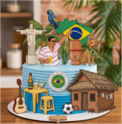 Arquivo de Corte Topo de Bolo Brasilidades 1