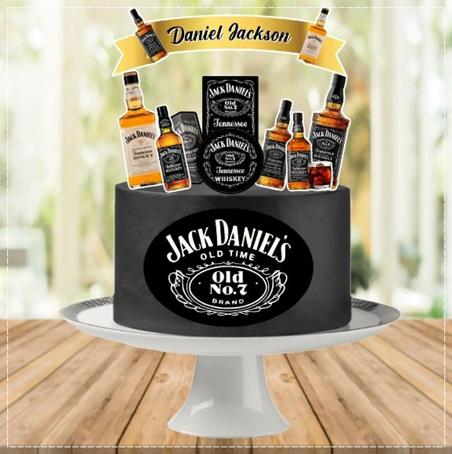 Arquivo de Corte Topo de Bolo Bebidas Whisky Jack Daniels 4 1