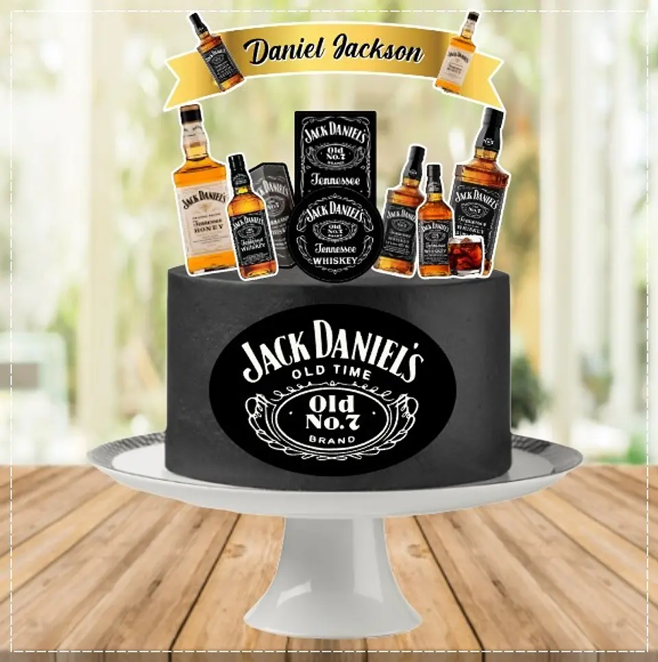 Arquivo de Corte Topo de Bolo Bebidas Whisky Jack Daniels 4 1