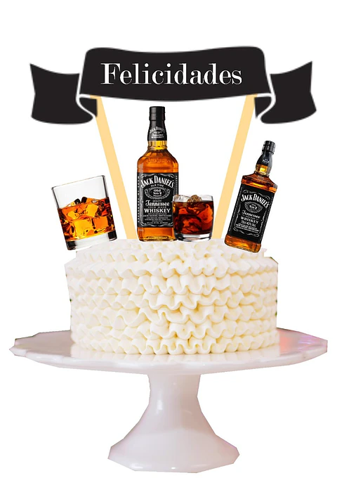 Arquivo de Corte Topo de Bolo Bebidas Whisky Jack Daniels 1