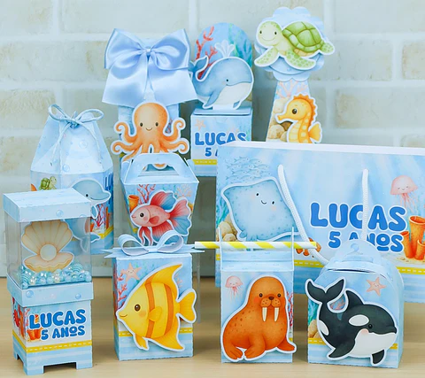 Arquivo de Corte Kit Festa Fundo do Mar 1