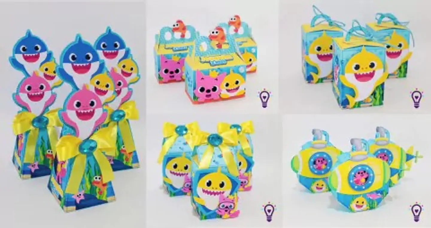 Arquivo de Corte Kit Festa Baby Shark 32 1