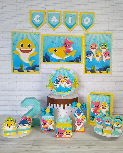 Arquivo de Corte Kit Festa Baby Shark 31