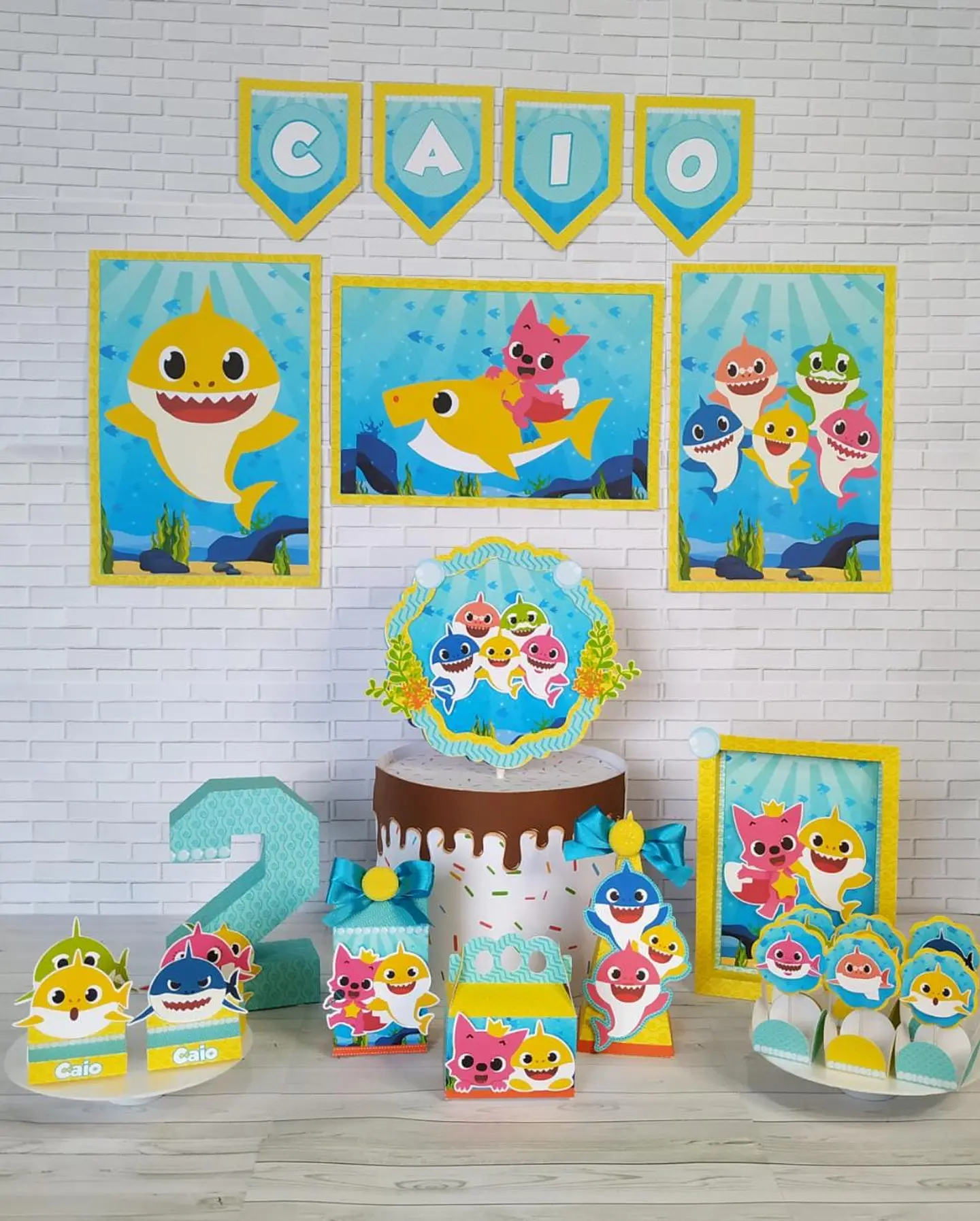 Arquivo de Corte Kit Festa Baby Shark 31 1