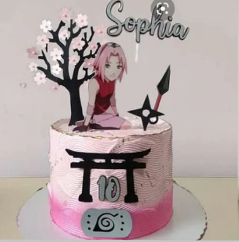 Arquivo de Corte Topo de Bolo Naruto Sakura Haruno 3