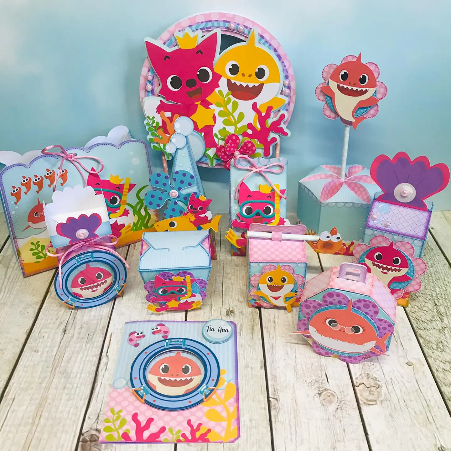 Arquivo de Corte Kit Festa Baby Shark 18 1