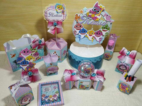 Arquivo de Corte Kit Festa Baby Shark 1