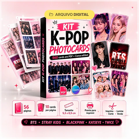 Arquivo de Corte PhotoCards K-Pop BTS Stray Kids Blackpink Katseye Twice 1