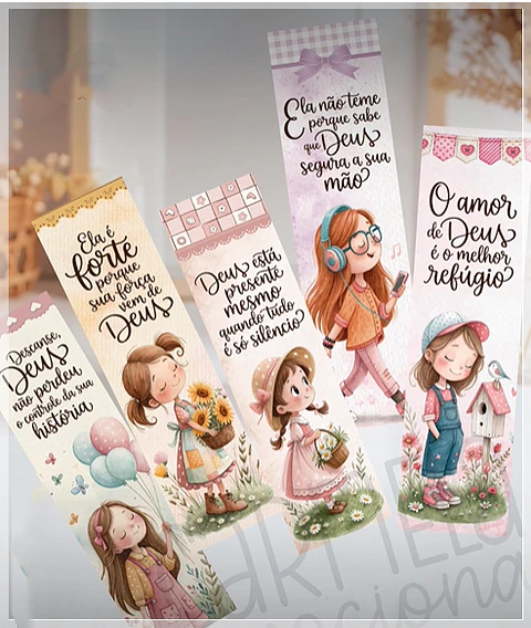 Arquivo de Corte Marca Paginas Meninas 1