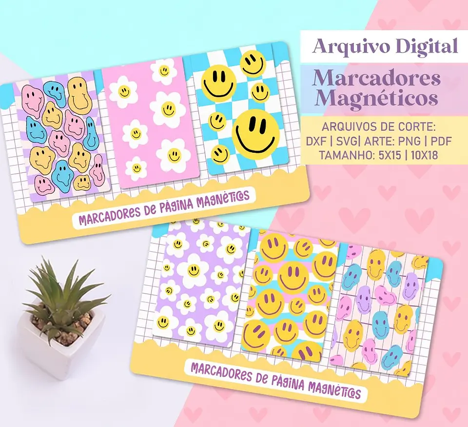 Arquivo de Corte - Marca Pagina Smiles 1