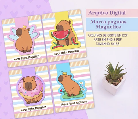 Arquivos de Corte - Marca Pagina Capivaras Fofas