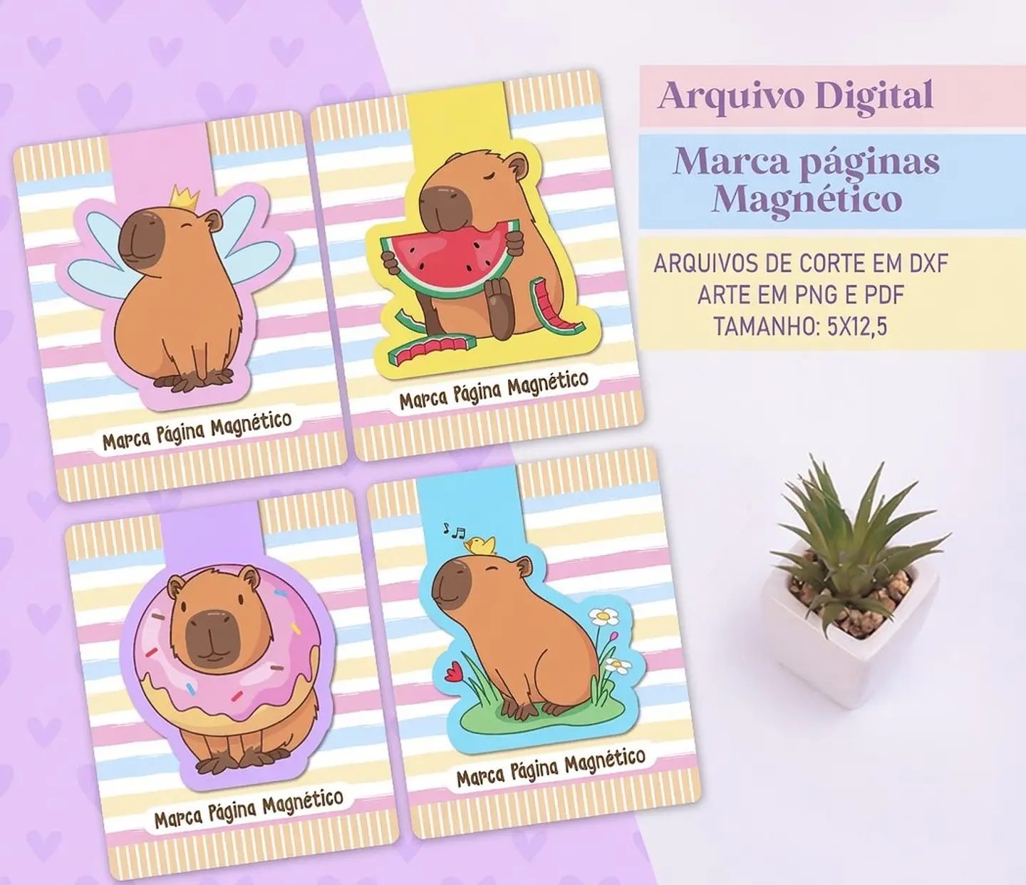 Arquivos de Corte - Marca Pagina Capivaras Fofas 1