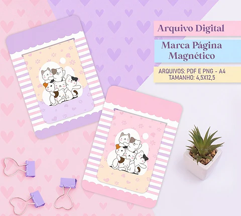 Arquivo de Corte - Marca Pagina Gatinhos