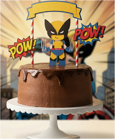 Arquivo de Corte Topo de Bolo Wolverine 1