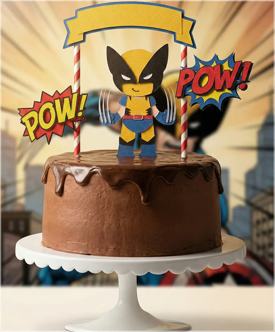 Arquivo de Corte Topo de Bolo Wolverine 1 1