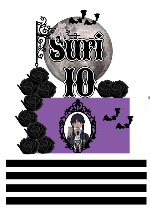 Arquivo de Corte Topo de Bolo Wandinha 27