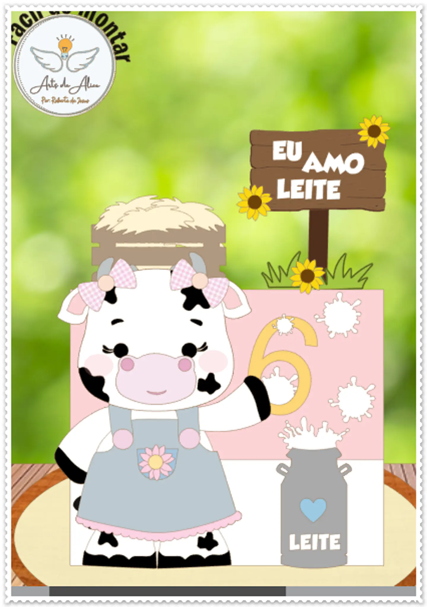 Arquivo de Corte Topo de Bolo Vaquinha Bezerro 12 1