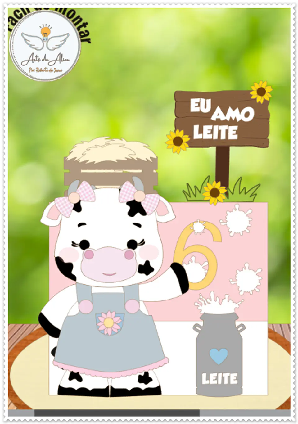 Arquivo de Corte Topo de Bolo Vaquinha Bezerro 12 1