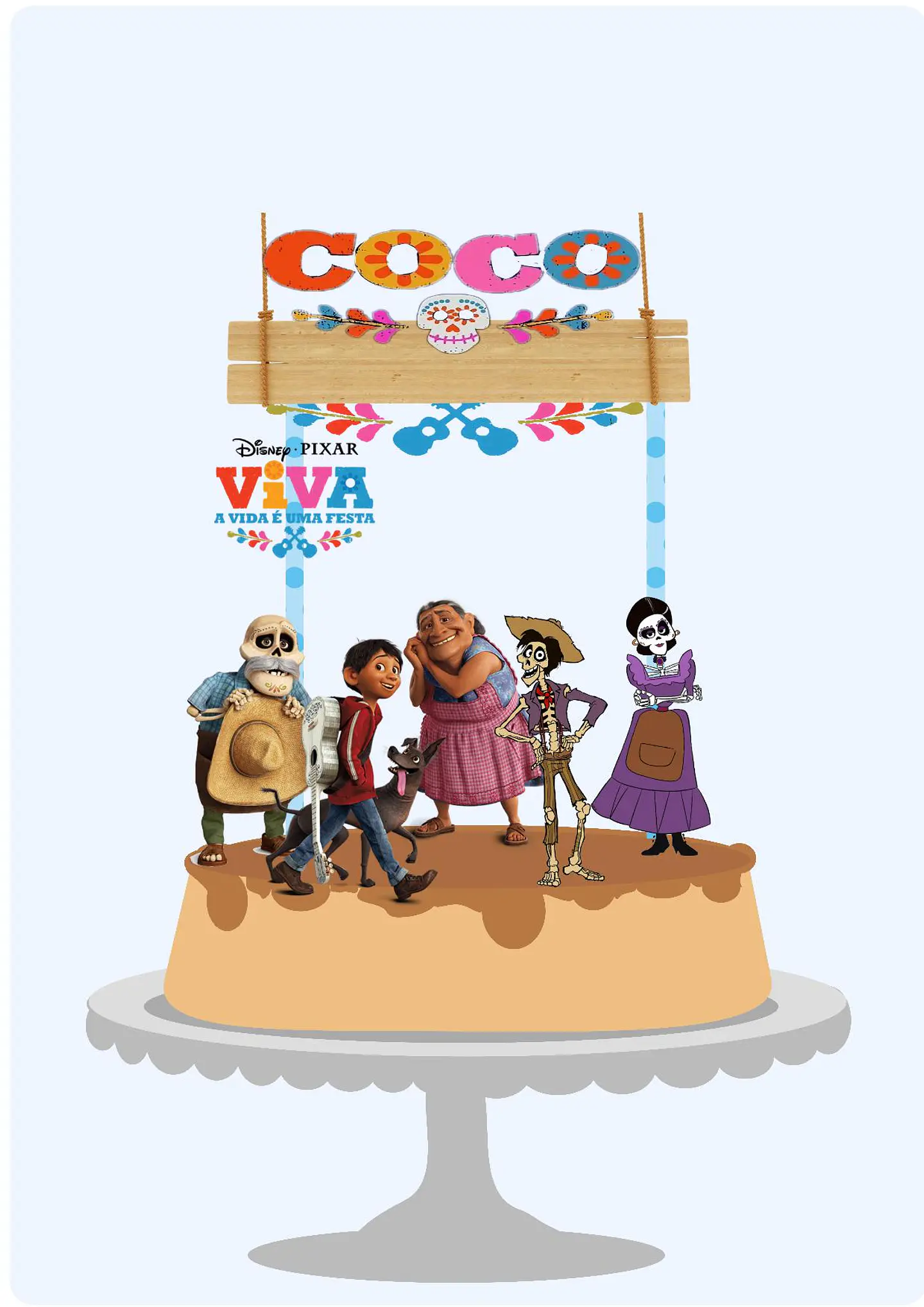 Arquivo de Corte Topo de Bolo Viva, a Vida é uma Festa 1 1