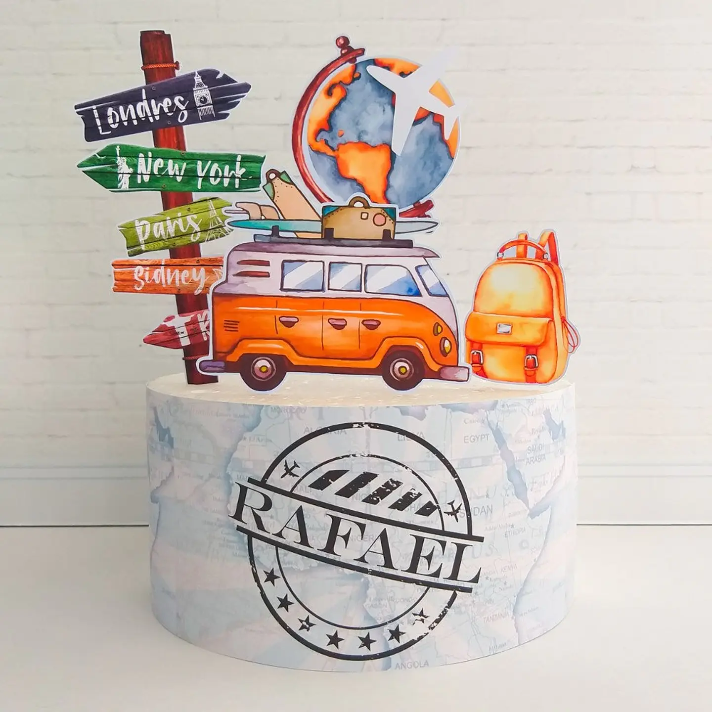 Arquivo de Corte Topo de Bolo Viagem 15 1