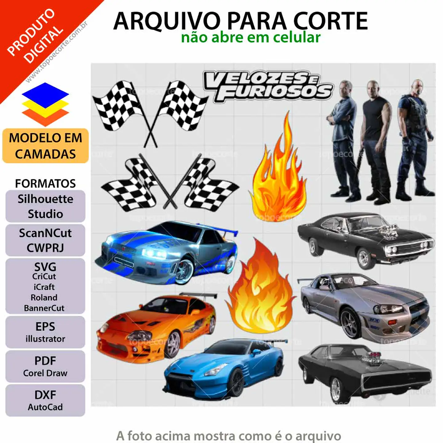 Arquivo de Corte Topo de Bolo Velozes e Furiosos 2 1