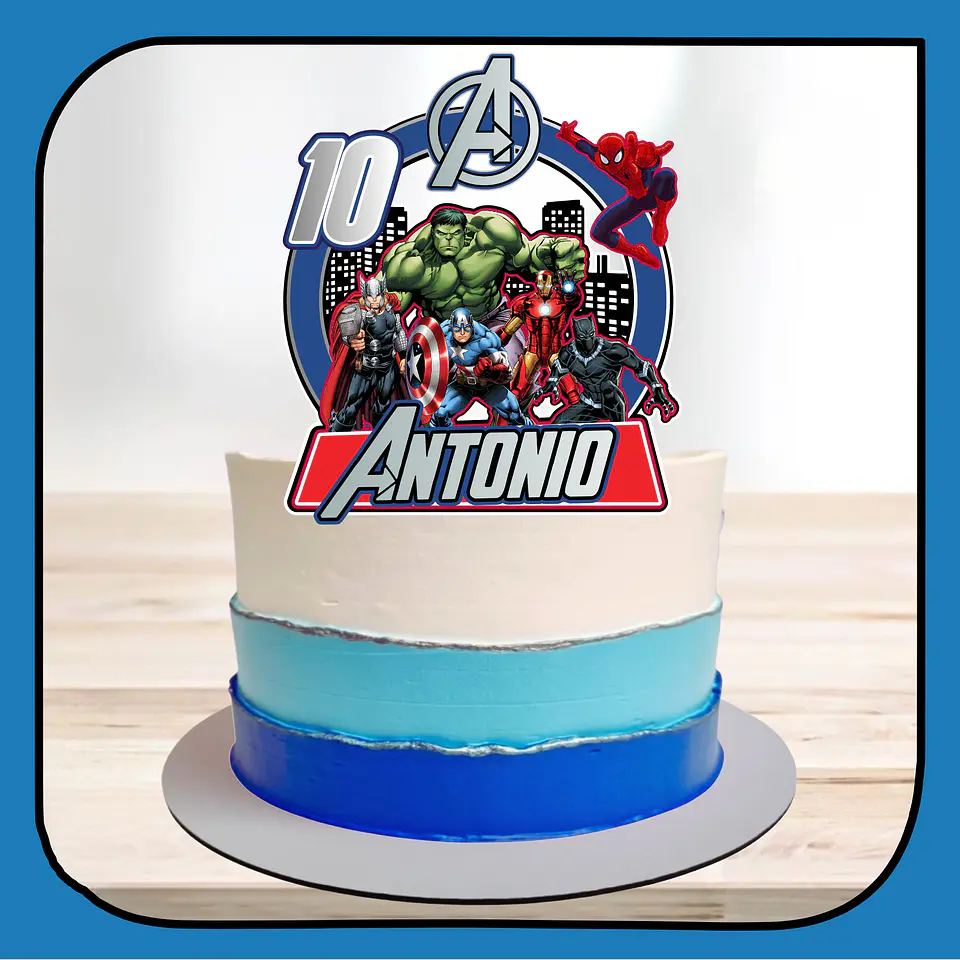Arquivo de Corte Topo de Bolo Vingadores 40 1