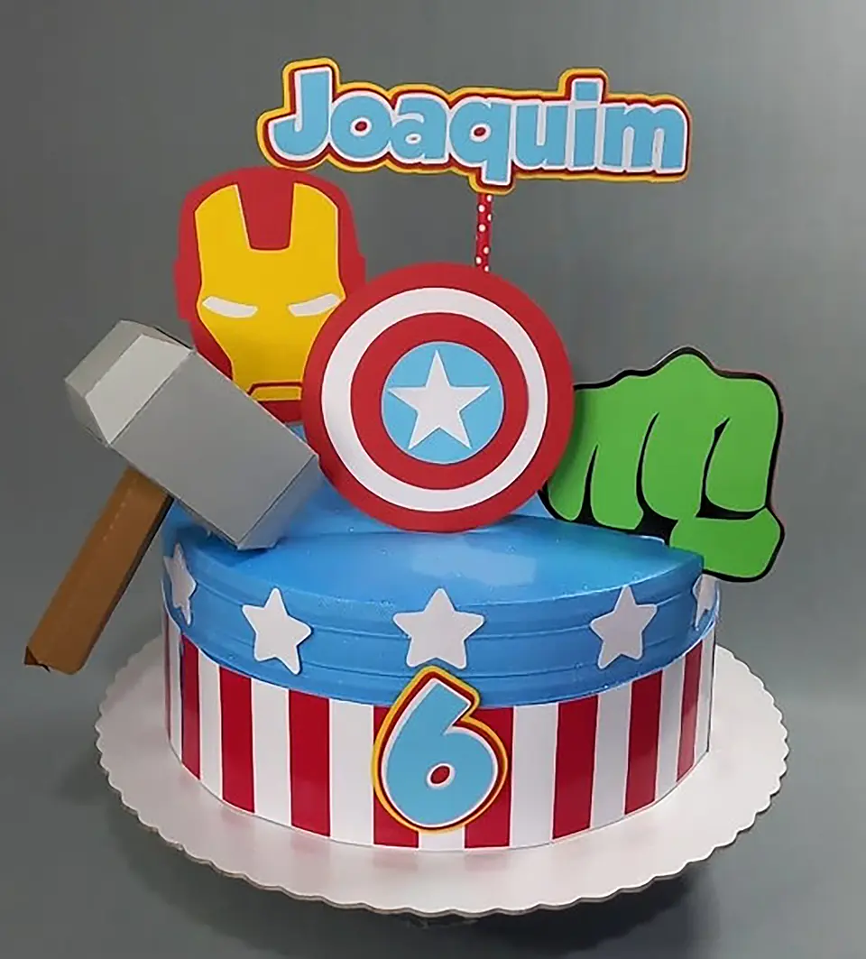Arquivo de Corte Topo de Bolo Vingadores 38 1