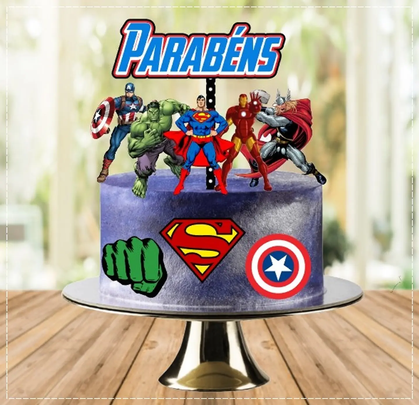 Arquivo de Corte Topo de Bolo Vingadores 36 1