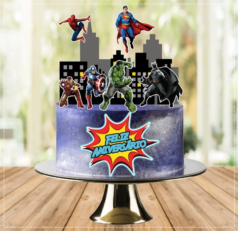 Arquivo de Corte Topo de Bolo Vingadores 35 1