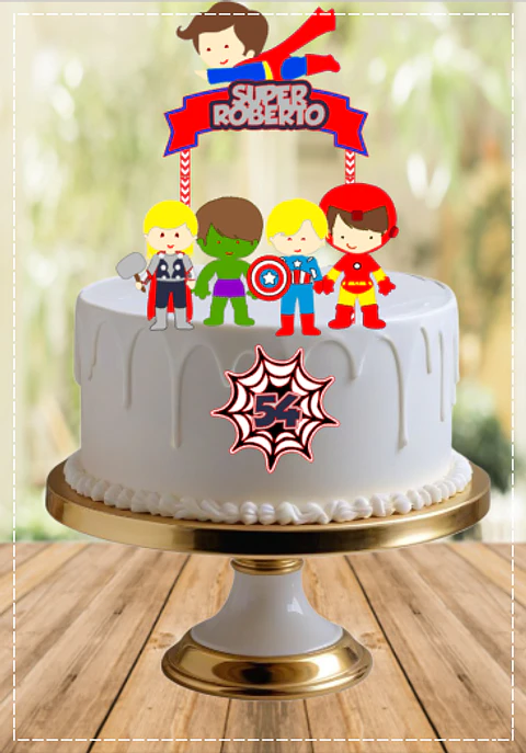 Arquivo de Corte Topo de Bolo Vingadores 32