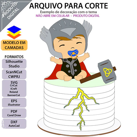 Arquivo de Corte Topo de Bolo Vingadores 28