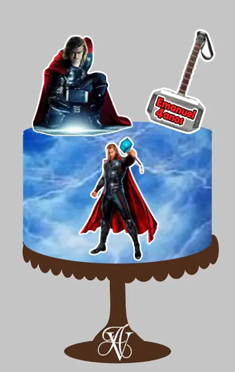 Arquivo de Corte Topo de Bolo Vingadores 27