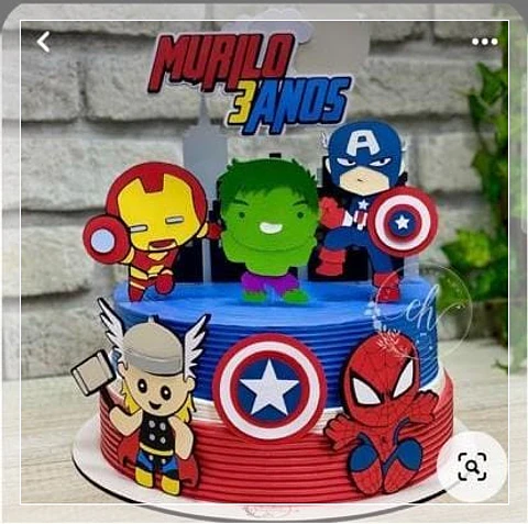 Arquivo de Corte Topo de Bolo Vingadores 25