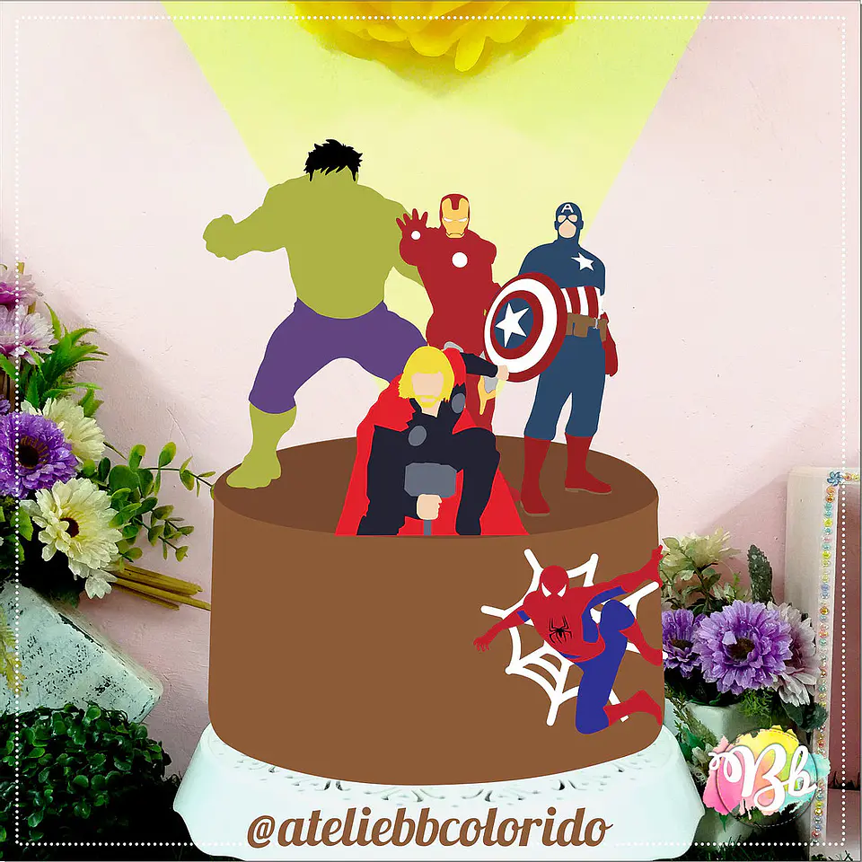 Arquivo de Corte Topo de Bolo Vingadores 24 1