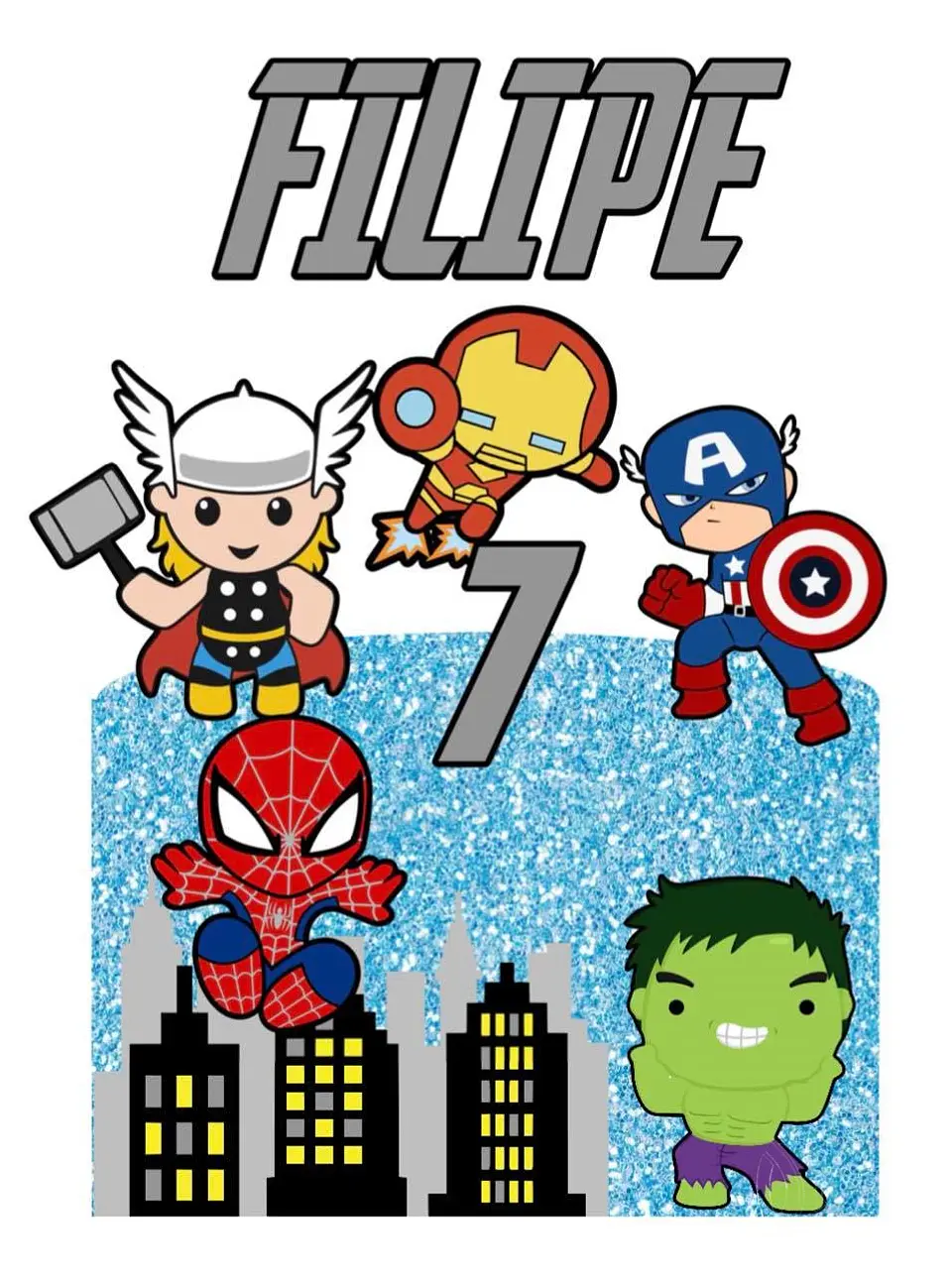 Arquivo de Corte Topo de Bolo Vingadores 18 1