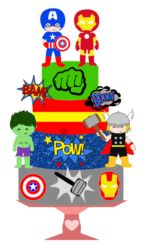 Arquivo de Corte Topo de Bolo Vingadores 17
