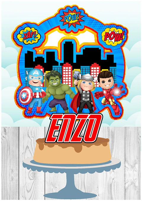 Arquivo de Corte Topo de Bolo Vingadores 15