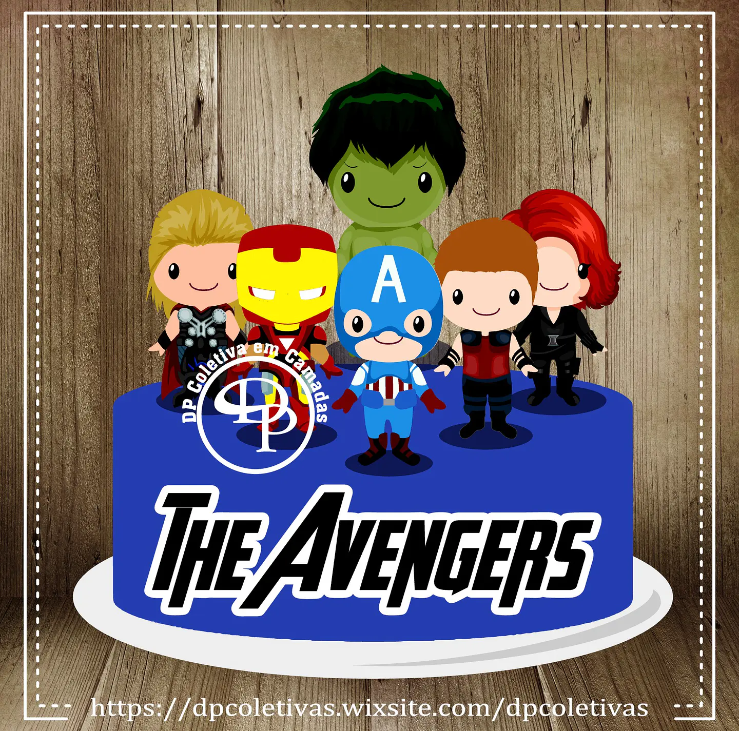 Arquivo de Corte Topo de Bolo Vingadores 13 1