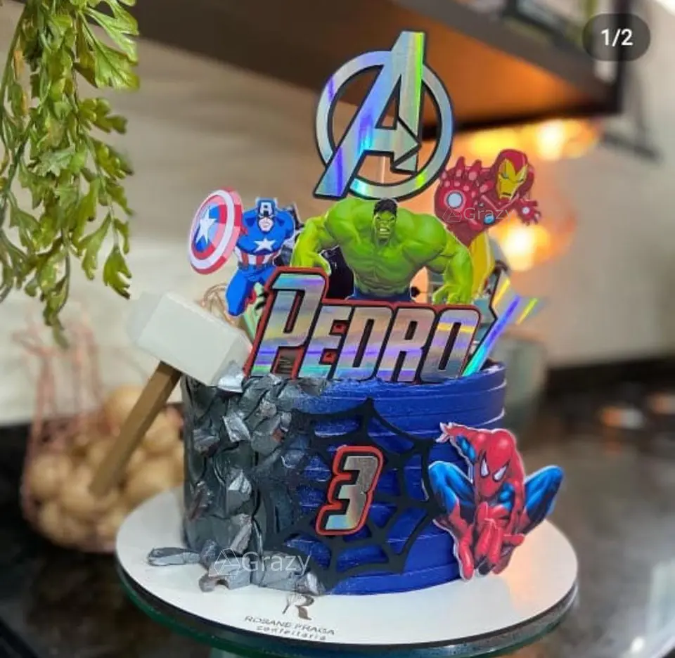 Arquivo de Corte Topo de Bolo Vingadores 8 1