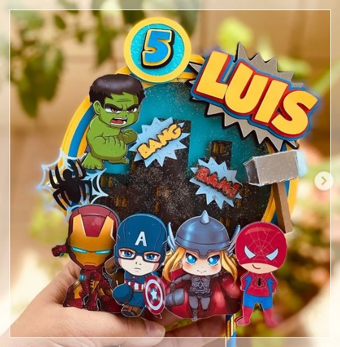 Arquivo de Corte Topo de Bolo Vingadores 6 1
