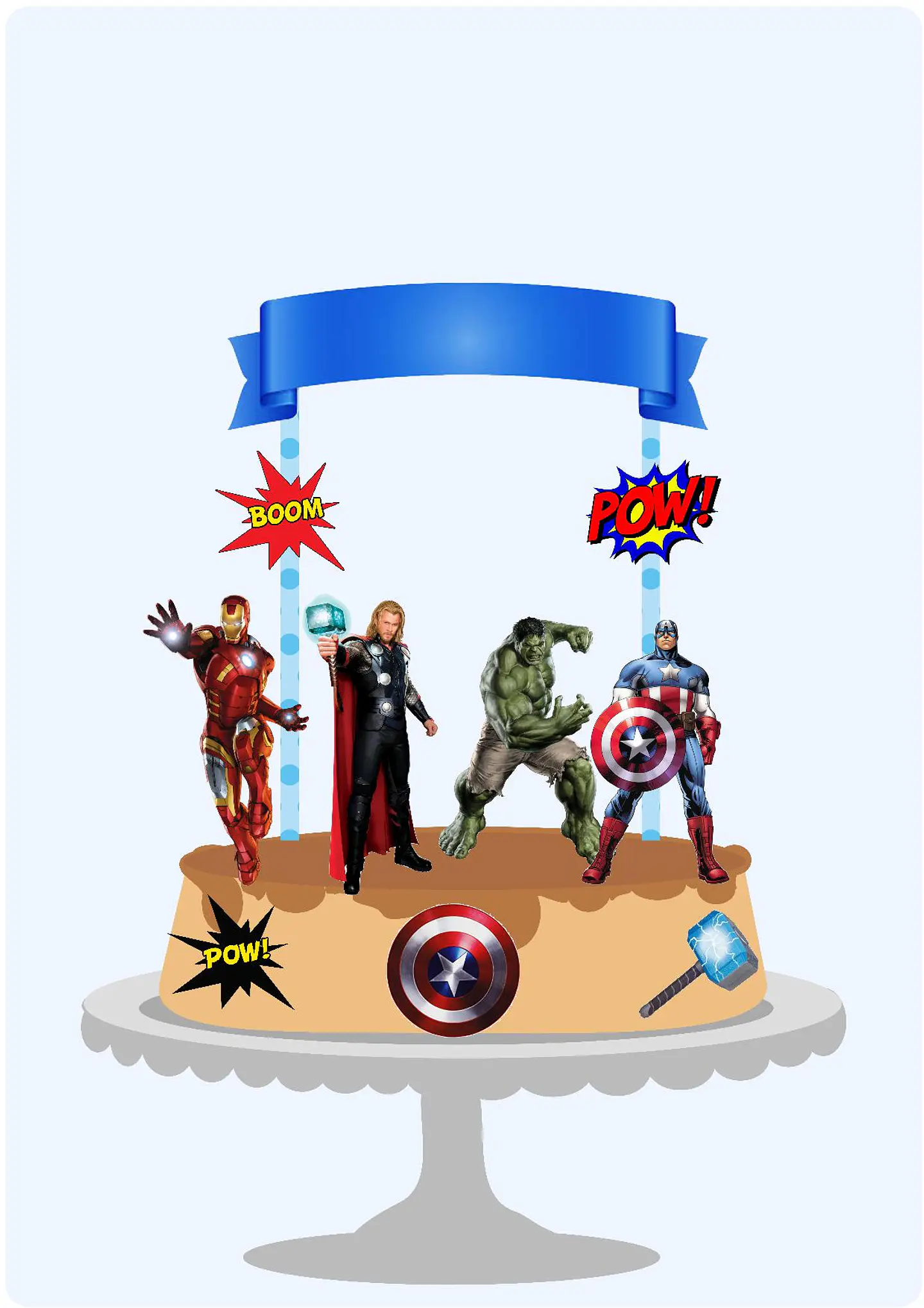 Arquivo de Corte Topo de Bolo Vingadores 2 1